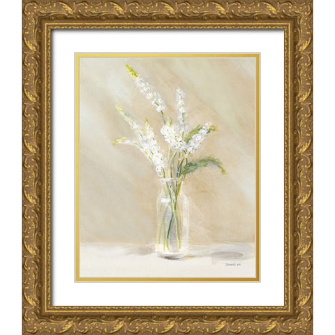 Country Fresh V Warm Gold Ornate Wood Framed Art Print with Double Matting by Nai, Danhui