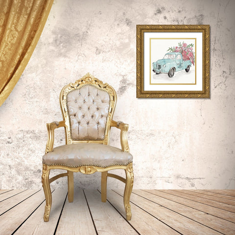 Vintage Travel V Gold Ornate Wood Framed Art Print with Double Matting by Tavoletti, Anne