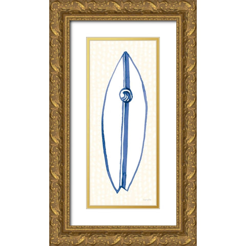 Laguna Surfboards III Gold Ornate Wood Framed Art Print with Double Matting by Charro, Mercedes Lopez