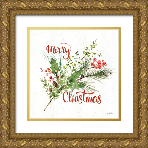 Celebrate the Season IV Gold Ornate Wood Framed Art Print with Double Matting by Pete, Katrina