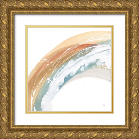 White Dots I Gold Ornate Wood Framed Art Print with Double Matting by Paschke, Chris