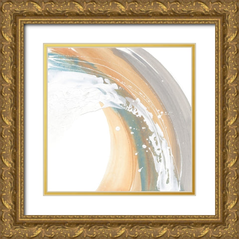 White Dots II Gold Ornate Wood Framed Art Print with Double Matting by Paschke, Chris
