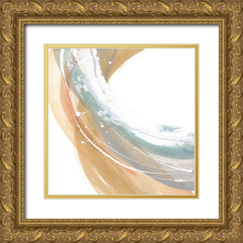 White Dots III Gold Ornate Wood Framed Art Print with Double Matting by Paschke, Chris