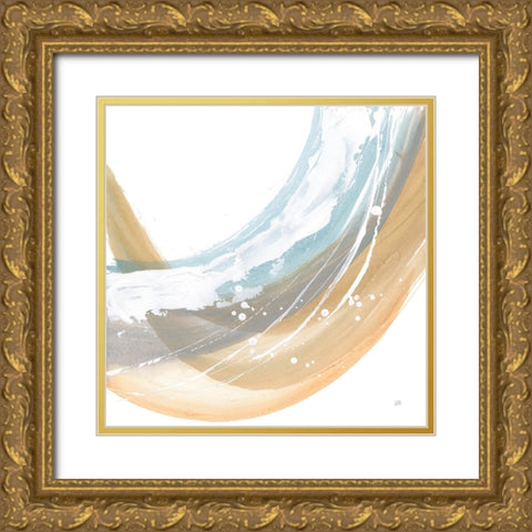 White Dots IV Gold Ornate Wood Framed Art Print with Double Matting by Paschke, Chris