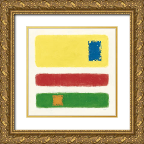 Isole Bright Primary Gold Ornate Wood Framed Art Print with Double Matting by Schick, Mike