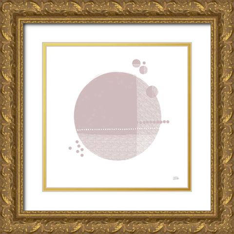 Tribeca II Mauve Gold Ornate Wood Framed Art Print with Double Matting by Averinos, Melissa