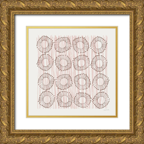Main Street Twirled Blush Gold Ornate Wood Framed Art Print with Double Matting by Warrick, Cheryl