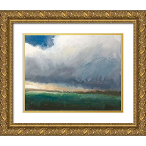 September Landscape Gold Ornate Wood Framed Art Print with Double Matting by Wellington Studio