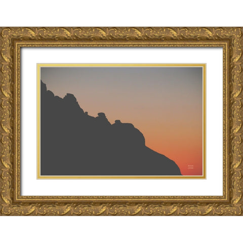 Make Me Your Sunset II Gold Ornate Wood Framed Art Print with Double Matting by Larson, Nathan