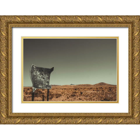 Welcome I Gold Ornate Wood Framed Art Print with Double Matting by Larson, Nathan