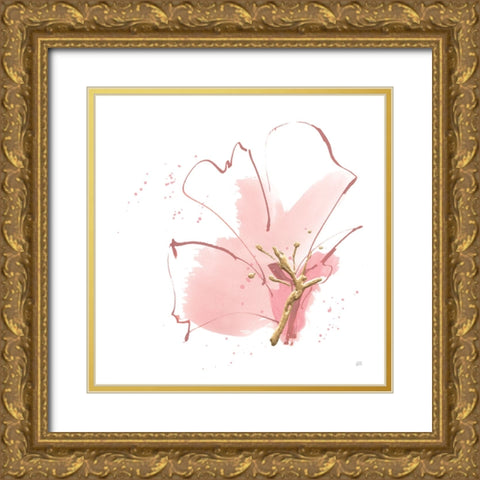Floral Blossom II Gold Ornate Wood Framed Art Print with Double Matting by Paschke, Chris