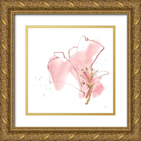 Floral Blossom III Gold Ornate Wood Framed Art Print with Double Matting by Paschke, Chris