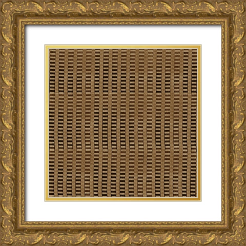 Raffia IA Neutral Gold Ornate Wood Framed Art Print with Double Matting by Green, Nancy