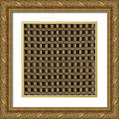 Raffia II Neutral Gold Ornate Wood Framed Art Print with Double Matting by Green, Nancy