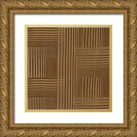 Raffia IX Neutral Gold Ornate Wood Framed Art Print with Double Matting by Green, Nancy