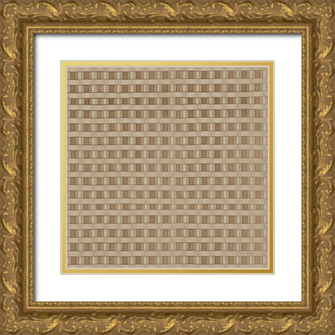 Raffia VII Neutral Gold Ornate Wood Framed Art Print with Double Matting by Green, Nancy