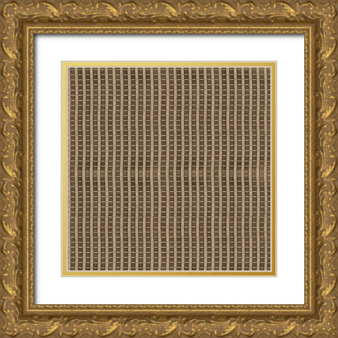 Raffia VIII Neutral Gold Ornate Wood Framed Art Print with Double Matting by Green, Nancy