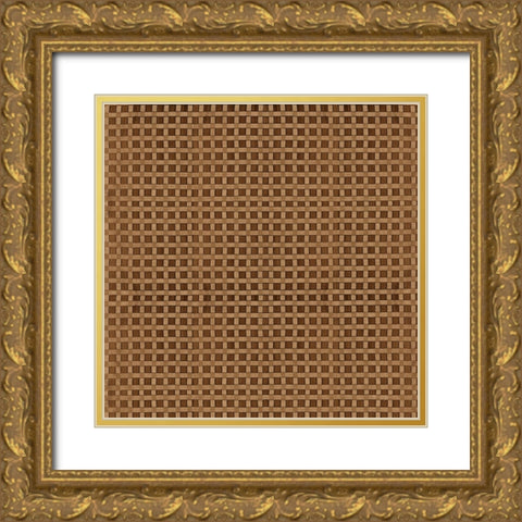 Raffia X Neutral Gold Ornate Wood Framed Art Print with Double Matting by Green, Nancy