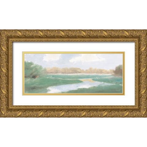 Peaceful Stream Gold Ornate Wood Framed Art Print with Double Matting by Studio, Wellington