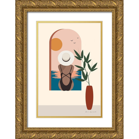 Luxe Traveler III Gold Ornate Wood Framed Art Print with Double Matting by Escalante, Omar