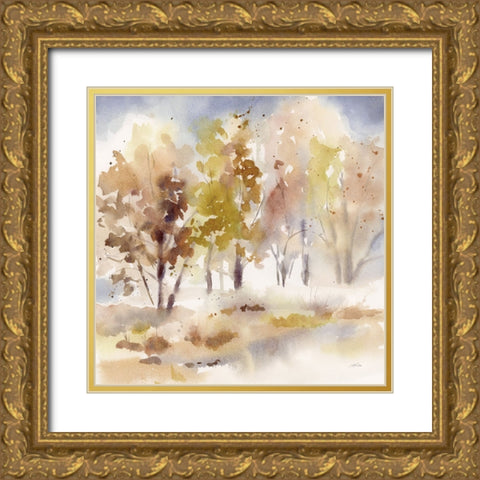 Autumn Grove Gold Ornate Wood Framed Art Print with Double Matting by Pete, Katrina