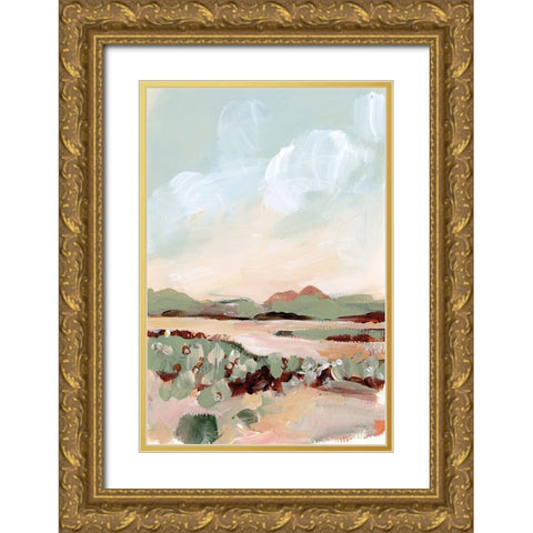 Autumn Meadow Gold Ornate Wood Framed Art Print with Double Matting by Pete, Katrina