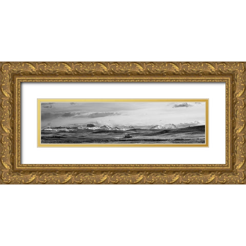 Mountain Cabin III Gold Ornate Wood Framed Art Print with Double Matting by Larson, Nathan