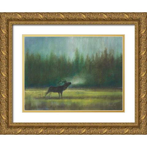 Voice of the Wild Gold Ornate Wood Framed Art Print with Double Matting by Nai, Danhui