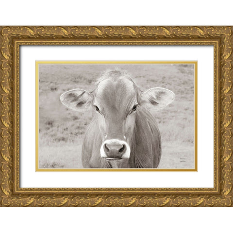 Dairy Barn Neutral Gold Ornate Wood Framed Art Print with Double Matting by Larson, Nathan
