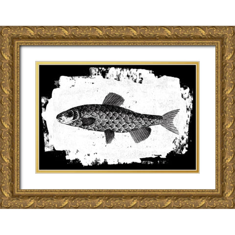 Fish II Gold Ornate Wood Framed Art Print with Double Matting by Adams, Sarah