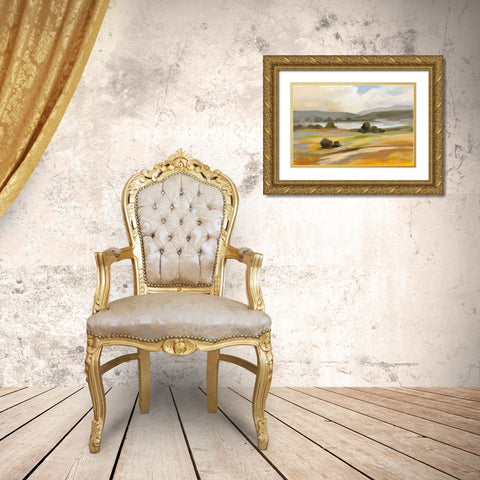 Tranquil Landscape Gold Ornate Wood Framed Art Print with Double Matting by Vassileva, Silvia