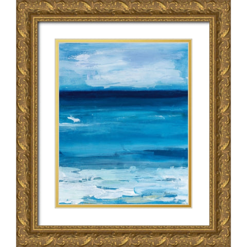 Ocean Life Gold Ornate Wood Framed Art Print with Double Matting by Munger, Pamela