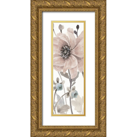 Fields of Gold V Neutral Gold Ornate Wood Framed Art Print with Double Matting by Audit, Lisa