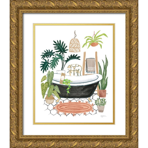 Urban Jungle Bathing II Gold Ornate Wood Framed Art Print with Double Matting by Urban, Mary