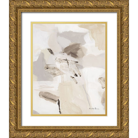 Muted I Gold Ornate Wood Framed Art Print with Double Matting by Zaman, Farida