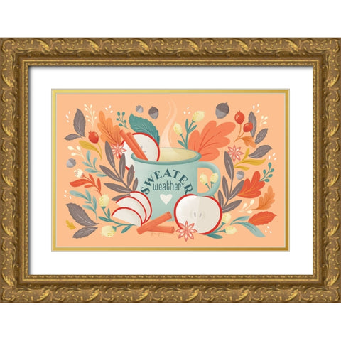 Sweater Weather I Gold Ornate Wood Framed Art Print with Double Matting by Graham, Gia