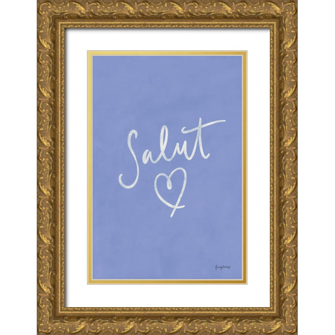 French Phrases I Gold Ornate Wood Framed Art Print with Double Matting by Thorns, Becky