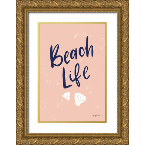 Just Beachy II Gold Ornate Wood Framed Art Print with Double Matting by Thorns, Becky