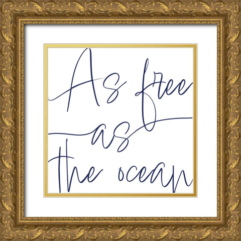 By the Beach I Gold Ornate Wood Framed Art Print with Double Matting by Adams, Sarah