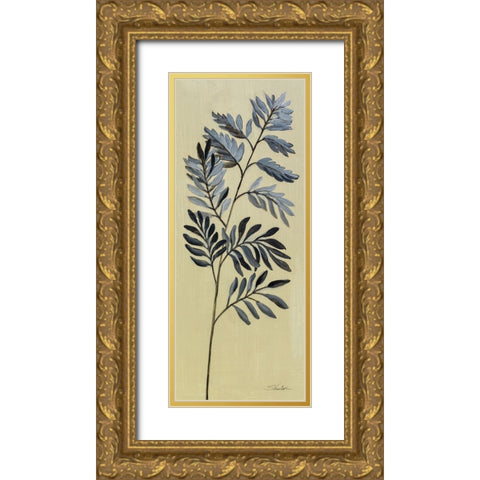 Tall Fern I Gold Ornate Wood Framed Art Print with Double Matting by Vassileva, Silvia
