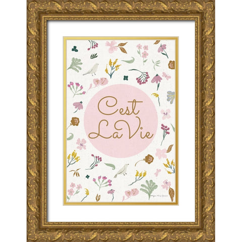 French Garden VII Gold Ornate Wood Framed Art Print with Double Matting by Kucwaj-Tybur, Kasia