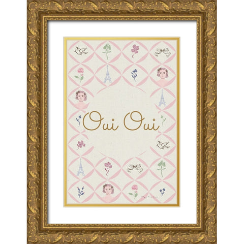 French Garden VIII Gold Ornate Wood Framed Art Print with Double Matting by Kucwaj-Tybur, Kasia