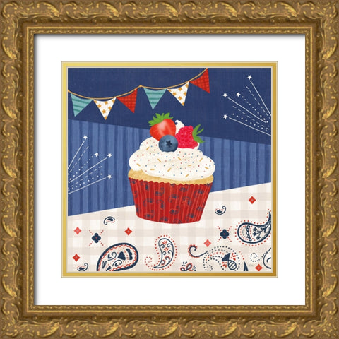 Sparkle and Shine II Gold Ornate Wood Framed Art Print with Double Matting by Charron, Veronique