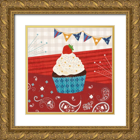 Sparkle and Shine III Gold Ornate Wood Framed Art Print with Double Matting by Charron, Veronique