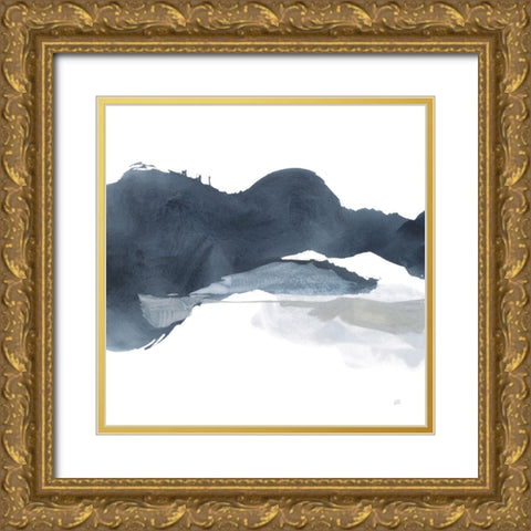 Abstracted Coastal III Gold Ornate Wood Framed Art Print with Double Matting by Paschke, Chris