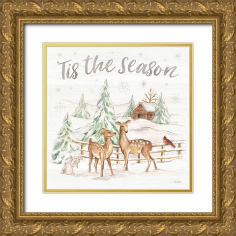 Winter Wonderland VI Gold Ornate Wood Framed Art Print with Double Matting by Vassileva, Silvia