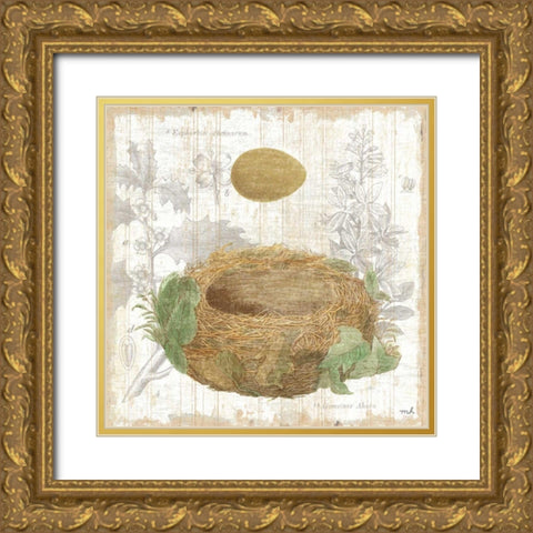 Botanical Nest IV Gold Ornate Wood Framed Art Print with Double Matting by Hershey, Moira
