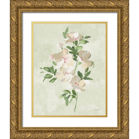 Impressionist Garden II Gold Ornate Wood Framed Art Print with Double Matting by Nai, Danhui