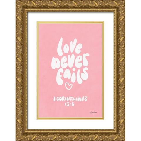 Good Word I Gold Ornate Wood Framed Art Print with Double Matting by Thorns, Becky