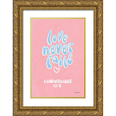 Good Words III Gold Ornate Wood Framed Art Print with Double Matting by Thorns, Becky